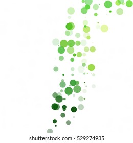 Bubbles Circle Dots Unique Green Bright Vector Background