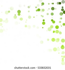 Bubbles Circle Dots Unique Green Bright Vector Background