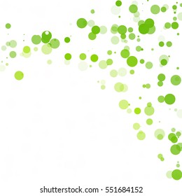 Bubbles Circle Dots Unique Green Bright Vector Background