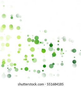 Bubbles Circle Dots Unique Green Bright Vector Background