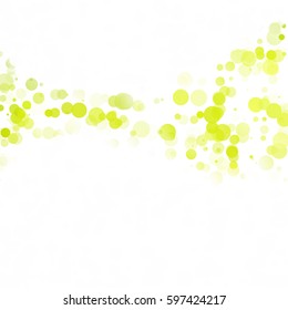Bubbles Circle Dots Unique Green Bright Vector Background