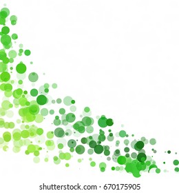Bubbles Circle Dots Unique Green Bright Vector Background