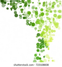 Bubbles Circle Dots Unique Green Bright Vector Background