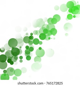 Bubbles Circle Dots Unique Green Bright Vector Background