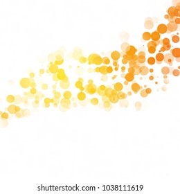 Bubbles Circle Dots Unique Orange Bright Vector Background