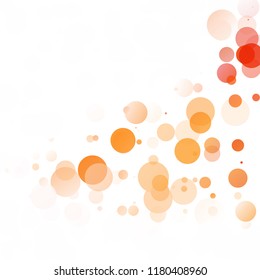 Bubbles Circle Dots Unique Orange Bright Vector Background