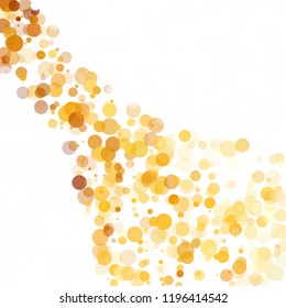 Bubbles Circle Dots Unique Orange Bright Vector Background