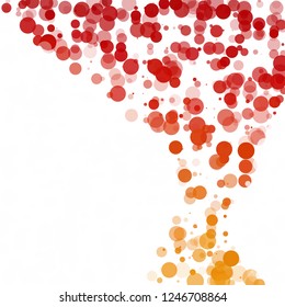 Bubbles Circle Dots Unique Orange Bright Vector Background