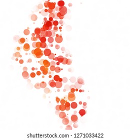 Bubbles Circle Dots Unique Orange Bright Vector Background