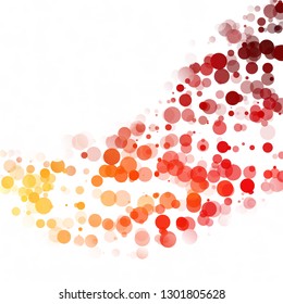 Bubbles Circle Dots Unique Orange Bright Vector Background