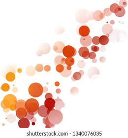 Bubbles Circle Dots Unique Orange Bright Vector Background