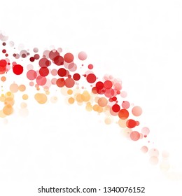 Bubbles Circle Dots Unique Orange Bright Vector Background