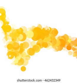 Bubbles Circle Dots Unique Orange Bright Vector Background