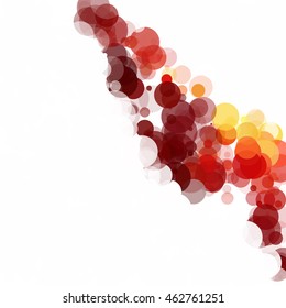 Bubbles Circle Dots Unique Orange Bright Vector Background