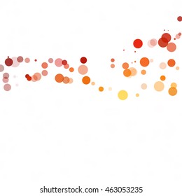 Bubbles Circle Dots Unique Orange Bright Vector Background