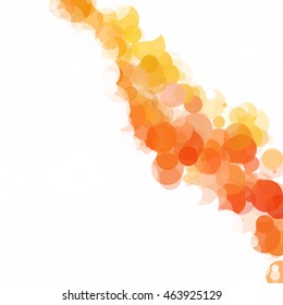 Bubbles Circle Dots Unique Orange Bright Vector Background