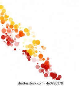 Bubbles Circle Dots Unique Orange Bright Vector Background