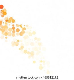Bubbles Circle Dots Unique Orange Bright Vector Background
