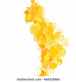Bubbles Circle Dots Unique Orange Bright Vector Background