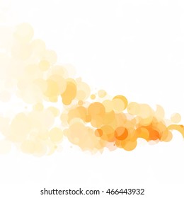 Bubbles Circle Dots Unique Orange Bright Vector Background