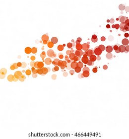 Bubbles Circle Dots Unique Orange Bright Vector Background
