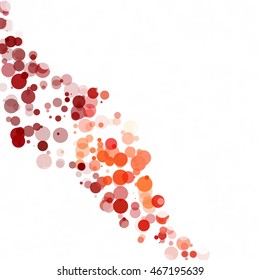 Bubbles Circle Dots Unique Orange Bright Vector Background