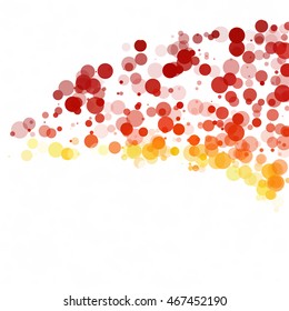 Bubbles Circle Dots Unique Orange Bright Vector Background