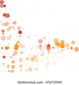 Bubbles Circle Dots Unique Orange Bright Vector Background