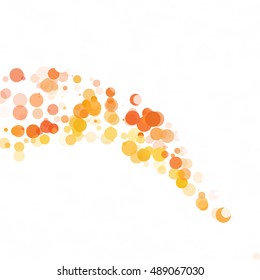 Bubbles Circle Dots Unique Orange Bright Vector Background