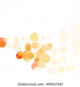 Bubbles Circle Dots Unique Orange Bright Vector Background