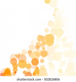 Bubbles Circle Dots Unique Orange Bright Vector Background
