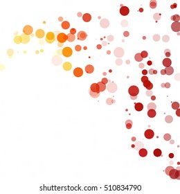 Bubbles Circle Dots Unique Orange Bright Vector Background