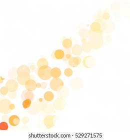 Bubbles Circle Dots Unique Orange Bright Vector Background