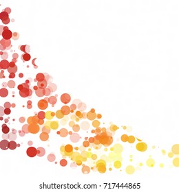 Bubbles Circle Dots Unique Orange Bright Vector Background