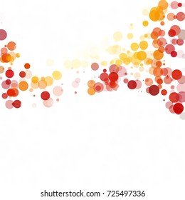 Bubbles Circle Dots Unique Orange Bright Vector Background