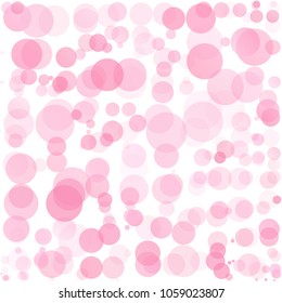 Bubbles Circle Dots Unique Pink Bright Vector Background