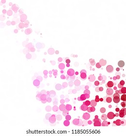 Bubbles Circle Dots Unique Pink Bright Vector Background