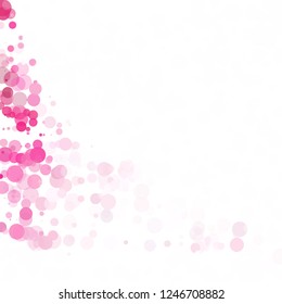 Bubbles Circle Dots Unique Pink Bright Vector Background