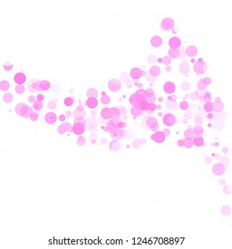 Bubbles Circle Dots Unique Pink Bright Vector Background