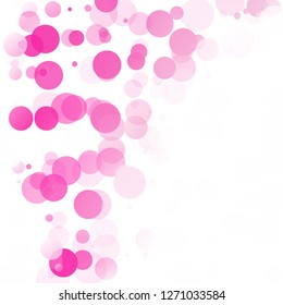 Bubbles Circle Dots Unique Pink Bright Vector Background