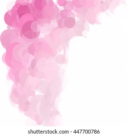 Bubbles Circle Dots Unique Pink Bright Vector Background