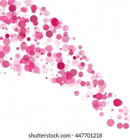 Bubbles Circle Dots Unique Pink Bright Vector Background