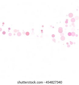 Bubbles Circle Dots Unique Pink Bright Vector Background