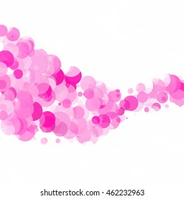 Bubbles Circle Dots Unique Pink Bright Vector Background