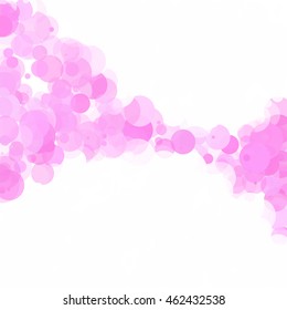 Bubbles Circle Dots Unique Pink Bright Vector Background