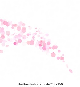 Bubbles Circle Dots Unique Pink Bright Vector Background