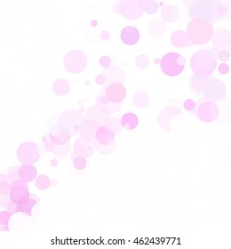 Bubbles Circle Dots Unique Pink Bright Vector Background