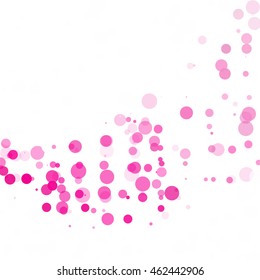 Bubbles Circle Dots Unique Pink Bright Vector Background