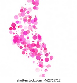 Bubbles Circle Dots Unique Pink Bright Vector Background