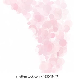 Bubbles Circle Dots Unique Pink Bright Vector Background